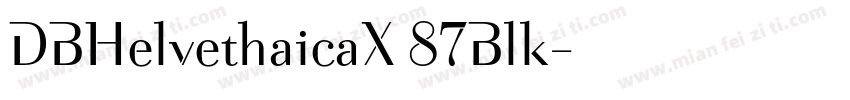 DBHelvethaicaX 87Blk字体转换